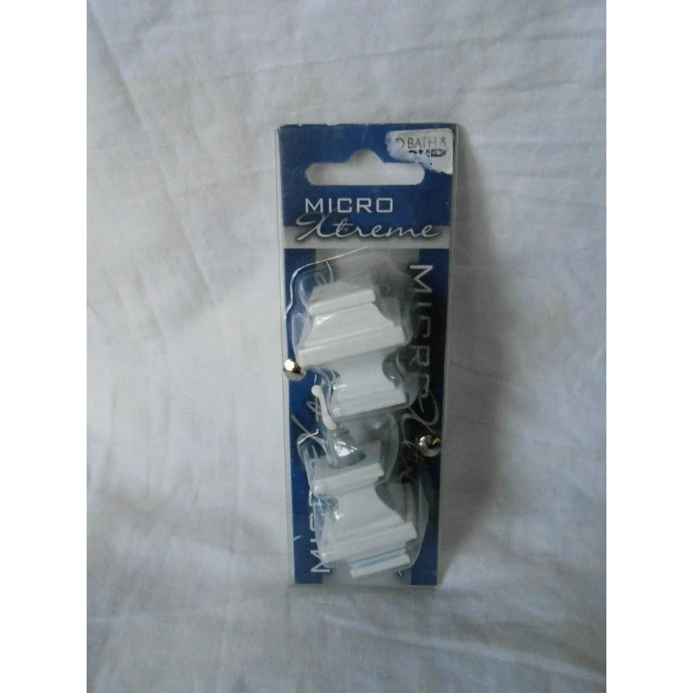 New Micro Xtreme Elite White Cabinet Pull 2 Rod Finials Holdback Arms Hardware!